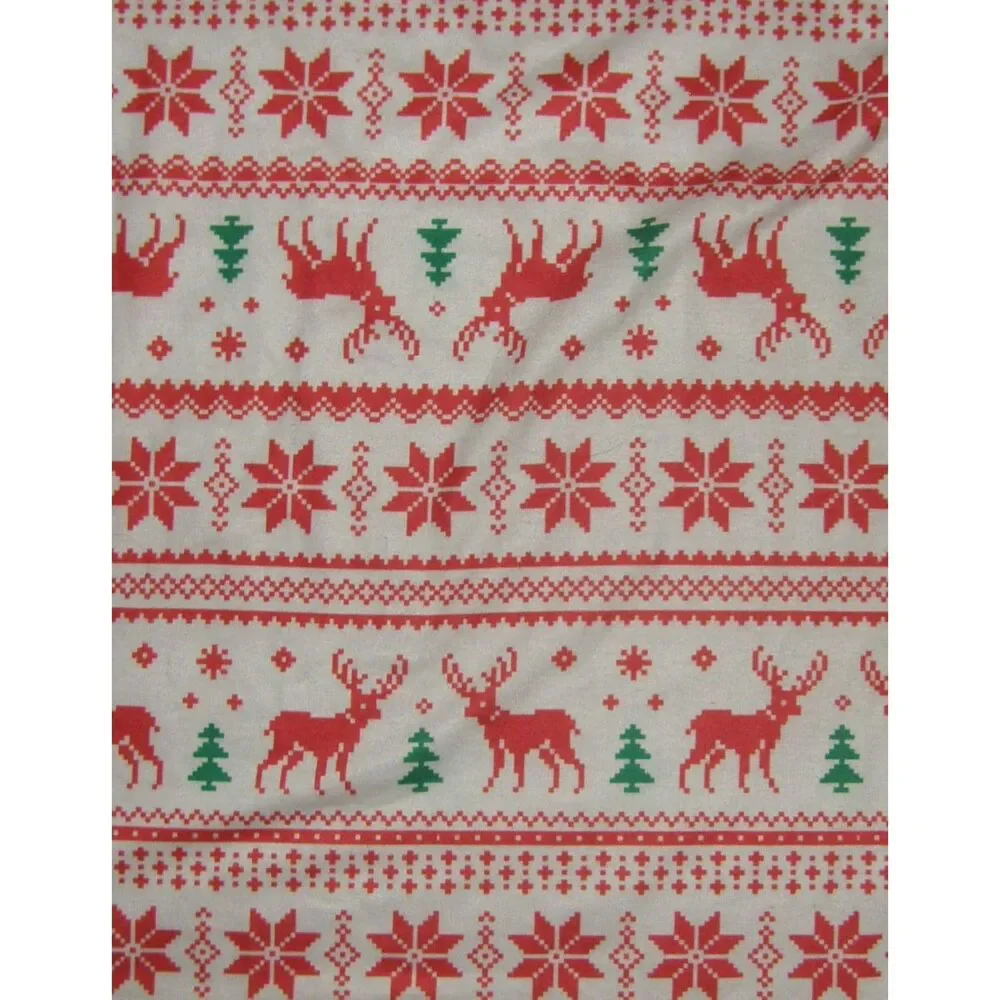 NEW NWOT Mens Sz 2XL Christmas Holiday Fair Isle Stretchy 2 Pc Pajama Lounge Set